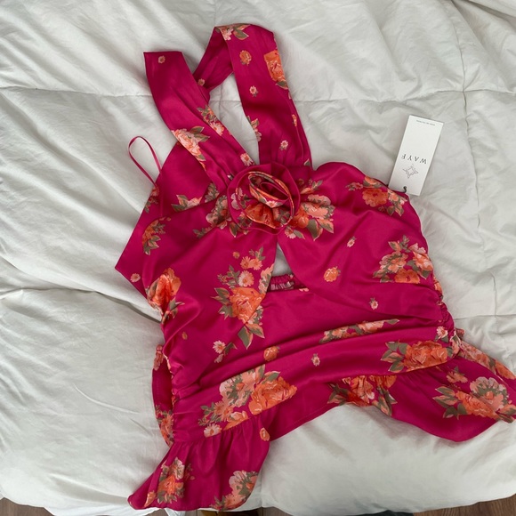 WAYF Floral rose y2k ruffle top - Picture 5 of 7